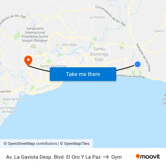 Av. La Gaviota Desp. Blvd. El Oro Y La Paz to Oym map