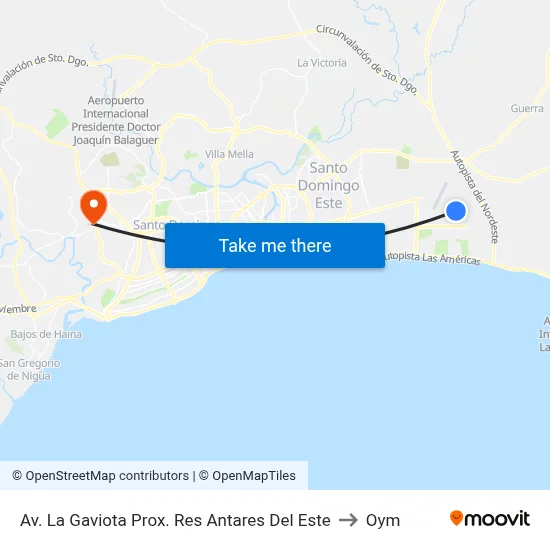 Av. La Gaviota Prox. Res Antares Del Este to Oym map