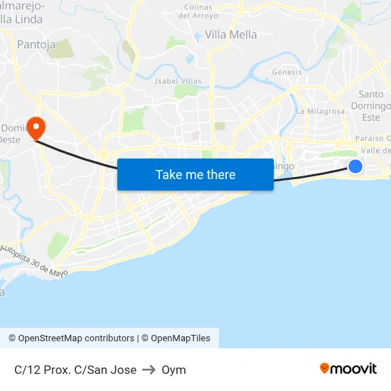C/12 Prox. C/San Jose to Oym map