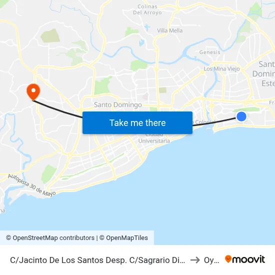 C/Jacinto De Los Santos Desp. C/Sagrario Diaz to Oym map