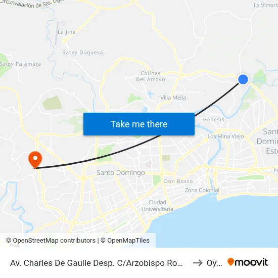 Av. Charles De Gaulle Desp. C/Arzobispo Romero to Oym map