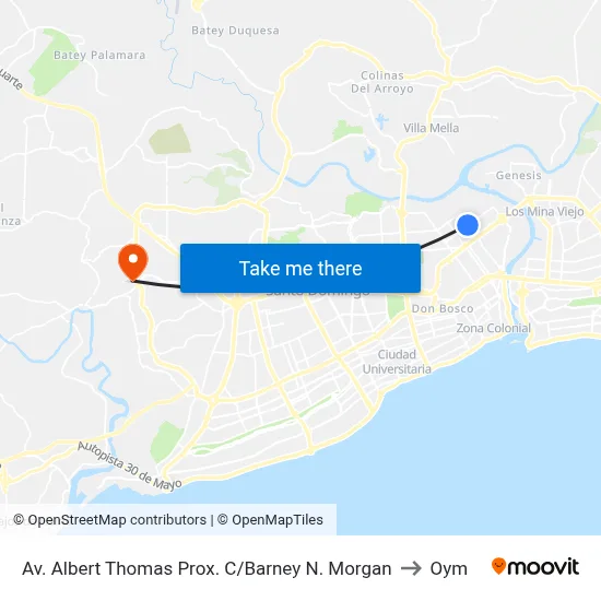 Av. Albert Thomas Prox. C/Barney N. Morgan to Oym map