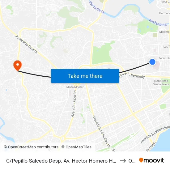 C/Pepillo Salcedo Desp. Av. Héctor Homero Hernández Vargas to Oym map