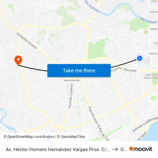 Av. Héctor Homero Hernández Vargas Prox. C/Horacio Blanco Fombona to Oym map