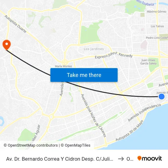 Av. Dr. Bernardo Correa Y Cidron Desp. C/Julio Ortega Frier to Oym map