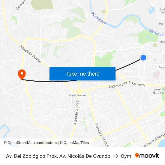 Av. Del Zoológico Prox. Av. Nicolás De Ovando to Oym map
