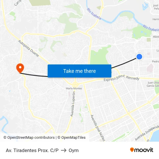 Av. Tiradentes Prox. C/P to Oym map