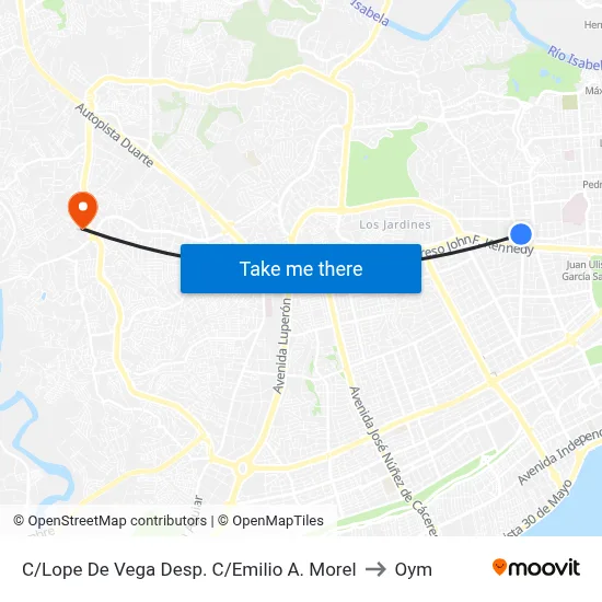 C/Lope De Vega Desp. C/Emilio A. Morel to Oym map