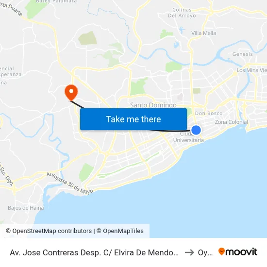 Av. Jose Contreras Desp. C/ Elvira De Mendoza to Oym map