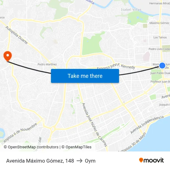 Avenida Máximo Gómez, 148 to Oym map