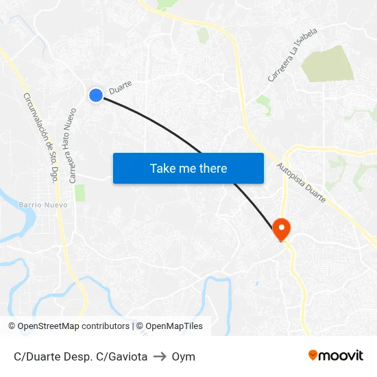 C/Duarte Desp. C/Gaviota to Oym map
