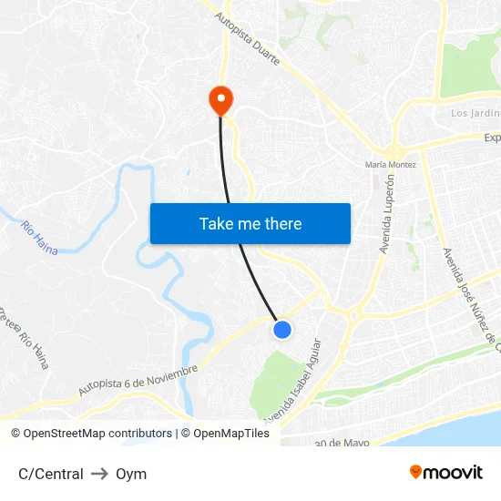 C/Central to Oym map