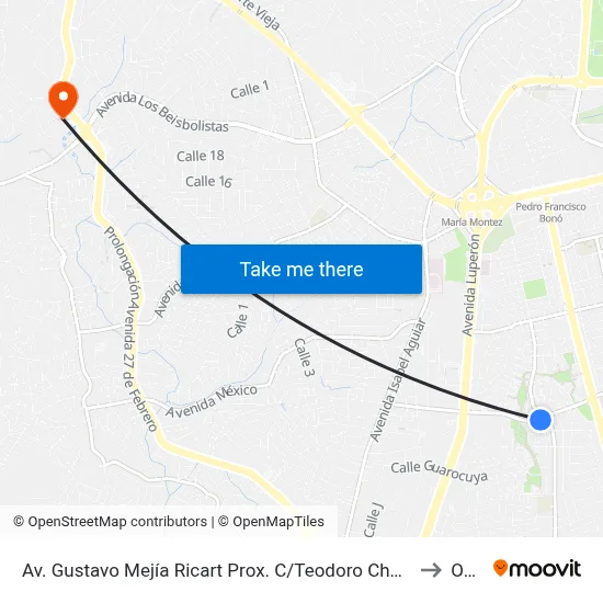 Av. Gustavo Mejía Ricart Prox. C/Teodoro Chasserieu to Oym map