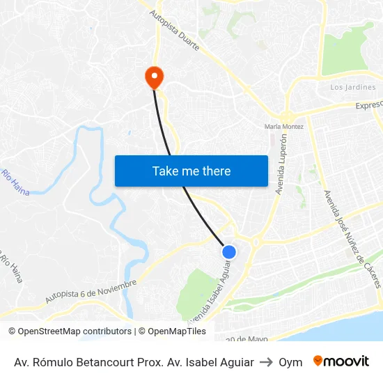 Av. Rómulo Betancourt Prox. Av. Isabel Aguiar to Oym map