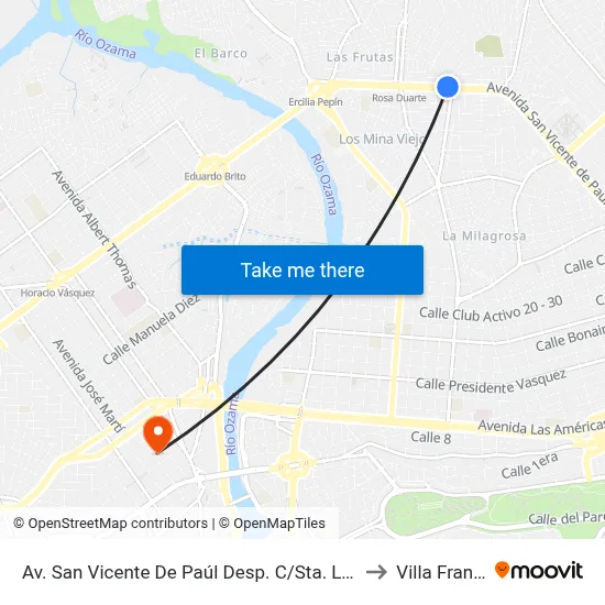 Av. San Vicente De Paúl Desp. C/Sta. Luisa De Marillac to Villa Francisca map
