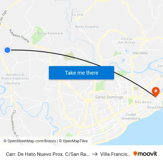 Carr. De Hato Nuevo Prox. C/San Rafael to Villa Francisca map