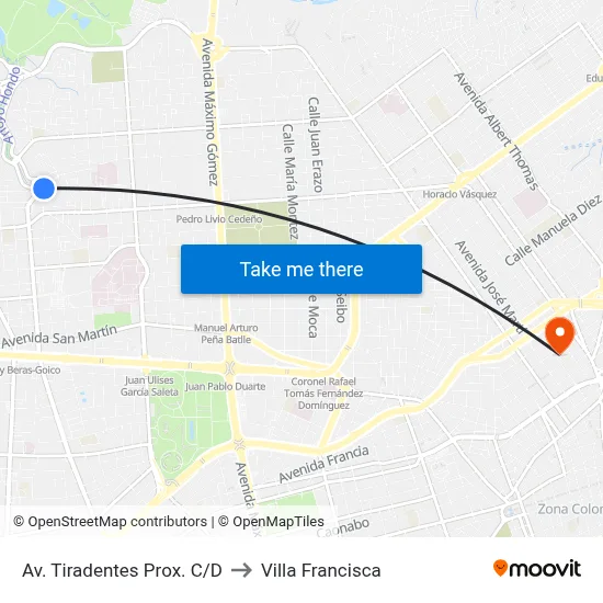 Av. Tiradentes Prox. C/D to Villa Francisca map