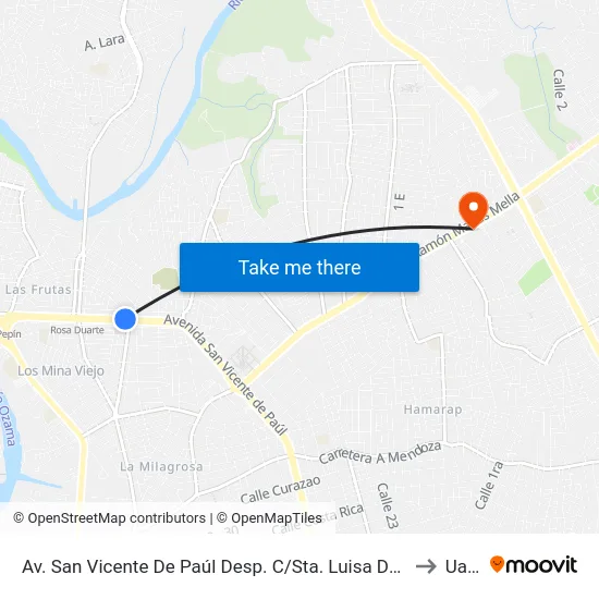 Av. San Vicente De Paúl Desp. C/Sta. Luisa De Marillac to Uasd map