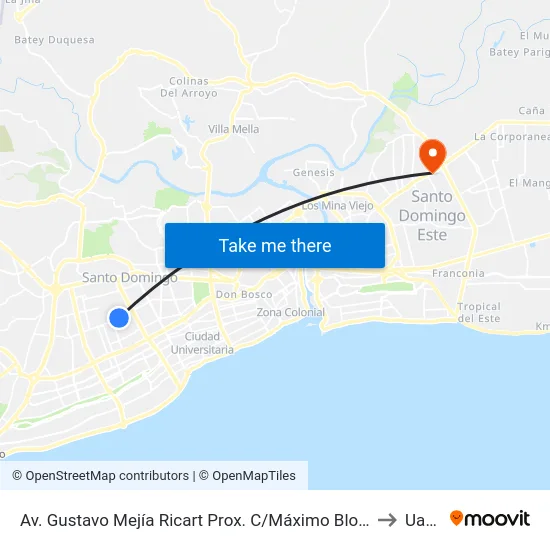 Av. Gustavo Mejía Ricart Prox. C/Máximo Blonda to Uasd map