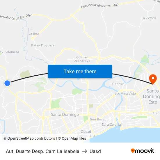 Aut. Duarte Desp. Carr. La Isabela to Uasd map