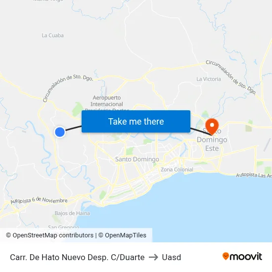 Carr. De Hato Nuevo Desp. C/Duarte to Uasd map