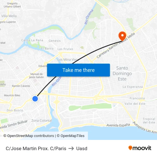 C/Jose Martin Prox. C/Paris to Uasd map