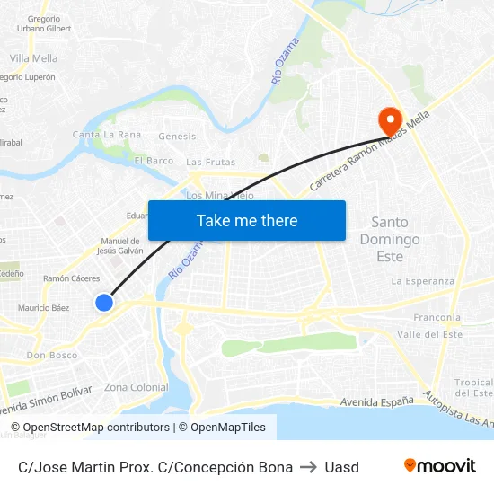 C/Jose Martin Prox. C/Concepción Bona to Uasd map
