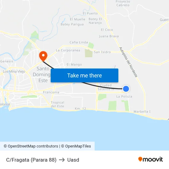 C/Fragata (Parara 88) to Uasd map