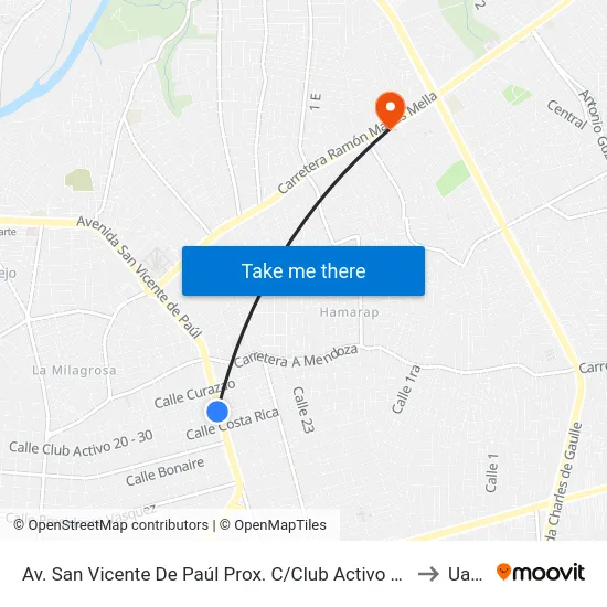 Av. San Vicente De Paúl Prox. C/Club Activo 20-30 to Uasd map