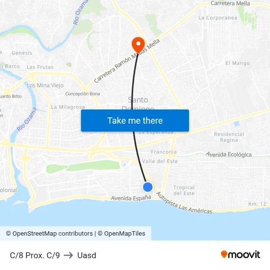 C/8 Prox. C/9 to Uasd map