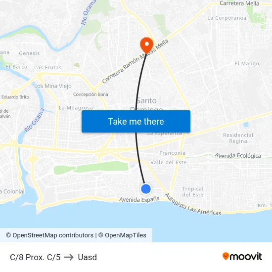 C/8 Prox. C/5 to Uasd map