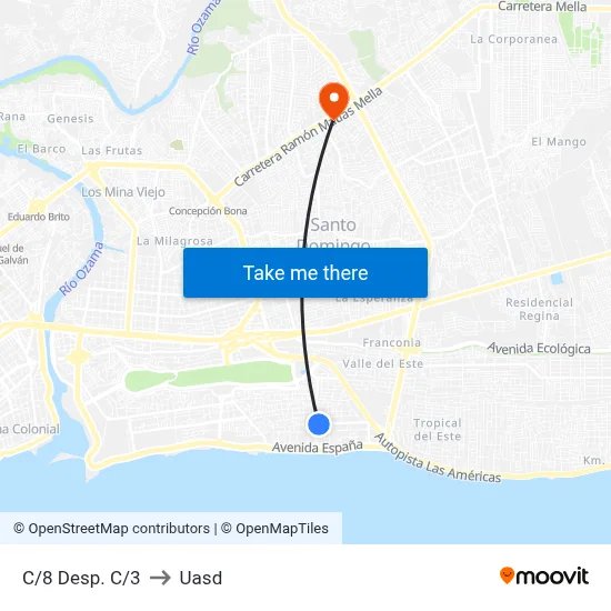 C/8 Desp. C/3 to Uasd map