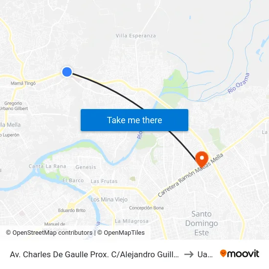 Av. Charles De Gaulle Prox. C/Alejandro Guillen to Uasd map