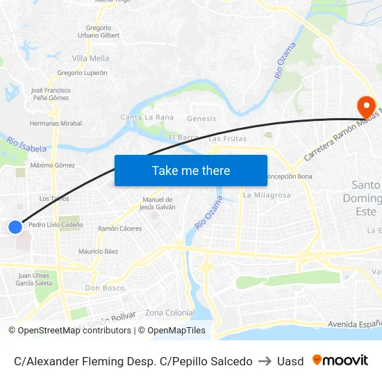 C/Alexander Fleming Desp. C/Pepillo Salcedo to Uasd map