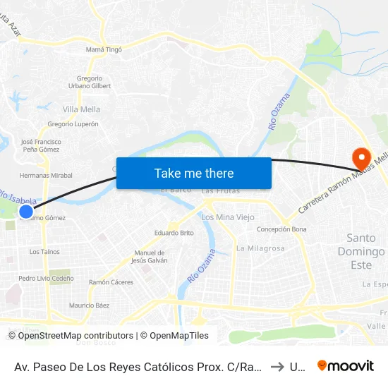 Av. Paseo De Los Reyes Católicos Prox. C/Ramón Cáceres to Uasd map