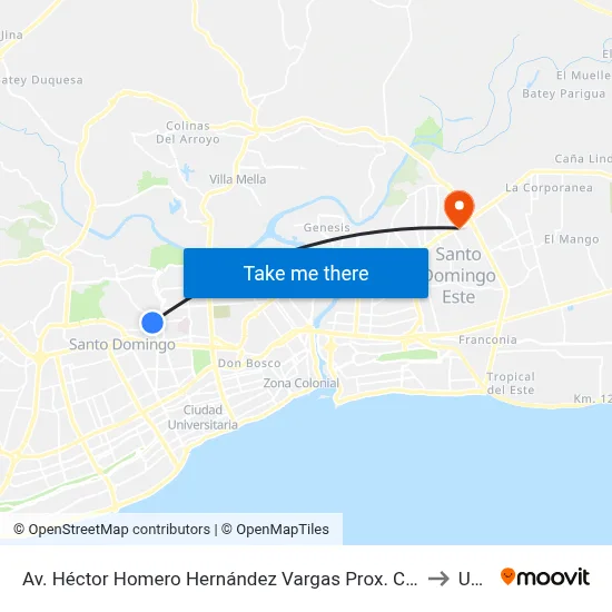 Av. Héctor Homero Hernández Vargas Prox. C/Lope De Vega to Uasd map