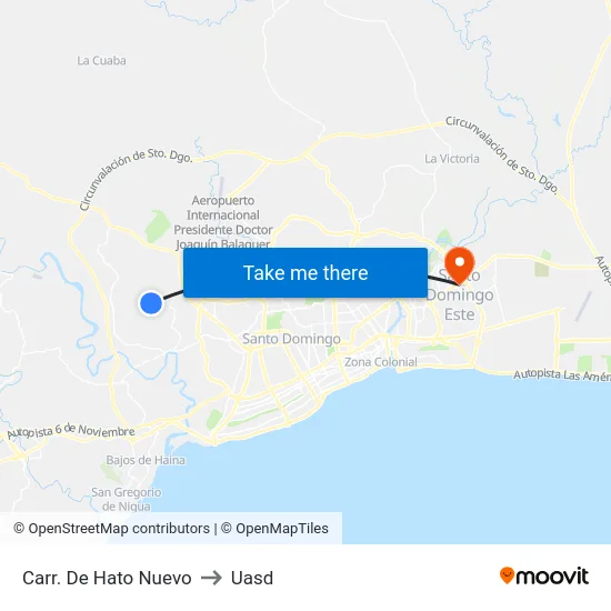 Carr. De Hato Nuevo to Uasd map