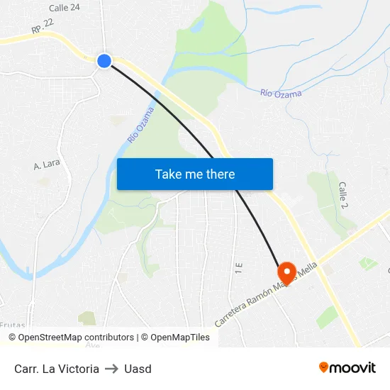 Carr. La Victoria to Uasd map