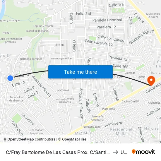 C/Fray Bartolome De Las Casas Prox. C/Santiago De La Cruz to Uasd map