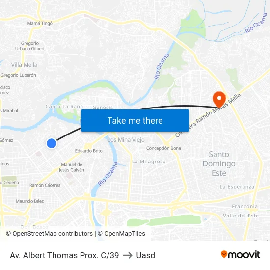 Av. Albert Thomas Prox. C/39 to Uasd map