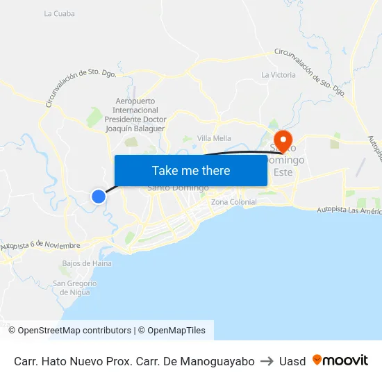 Carr. Hato Nuevo Prox. Carr. De Manoguayabo to Uasd map