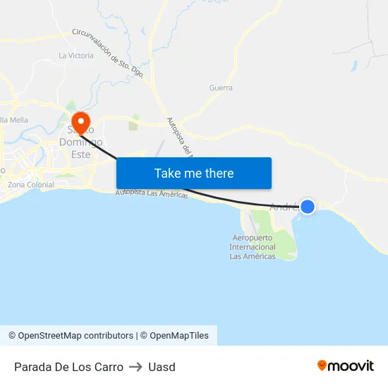 Parada De Los Carro to Uasd map