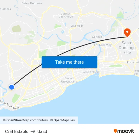 C/El Establo to Uasd map