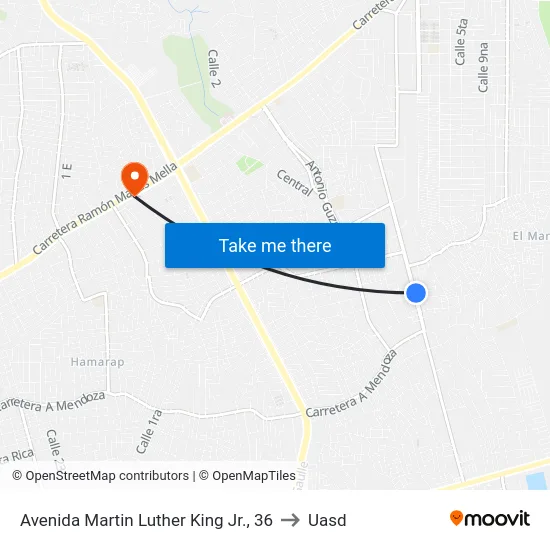 Avenida Martin Luther King Jr., 36 to Uasd map