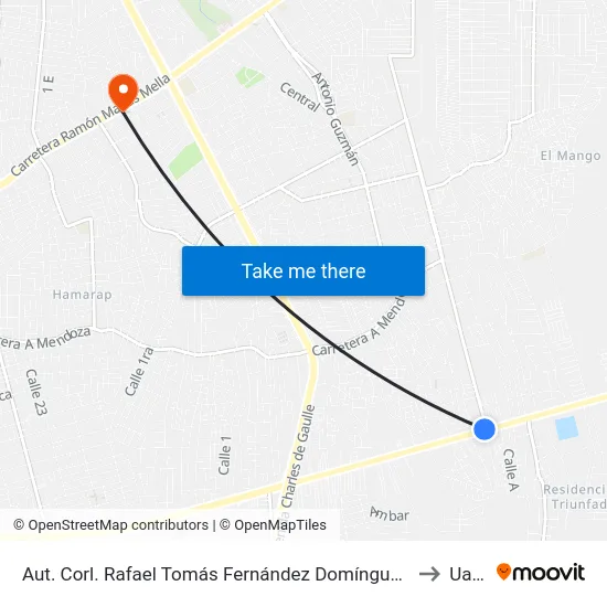 Aut. Corl. Rafael Tomás Fernández Domínguez (Ole) to Uasd map
