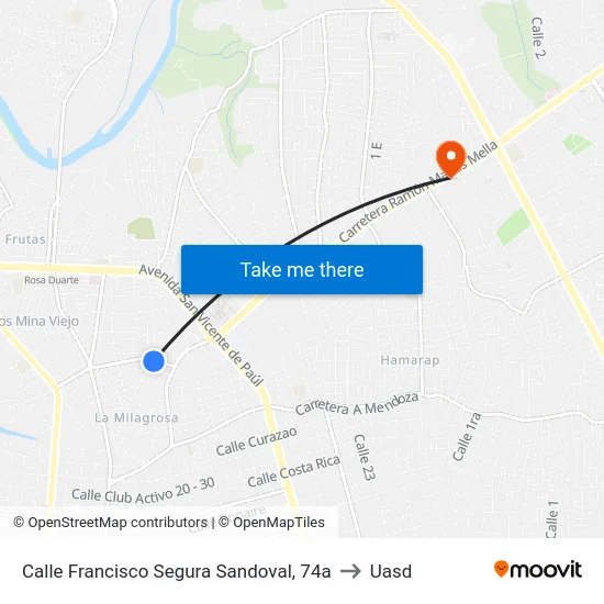 Calle Francisco Segura Sandoval, 74a to Uasd map