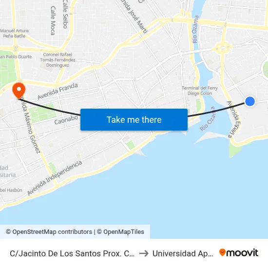 C/Jacinto De Los Santos Prox. C/B to Universidad Apec map