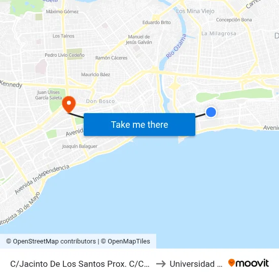 C/Jacinto De Los Santos Prox. C/Cristo Salva to Universidad Apec map