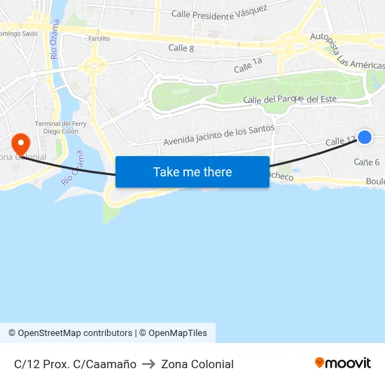C/12 Prox. C/Caamaño to Zona Colonial map