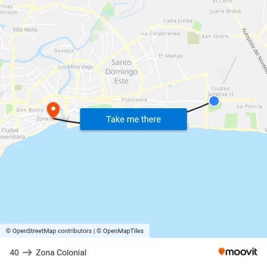 40 to Zona Colonial map